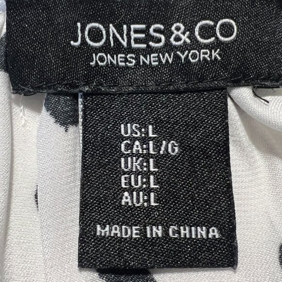 Jones & Co. Jones New York Polka Dot Blouse, Size L Feminine & Classic Preppy - Picture 8 of 10